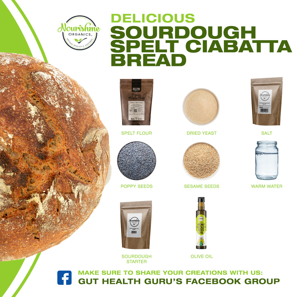 Sourdough Spelt Ciabatta Bread
&ndash; Nourishme Organics