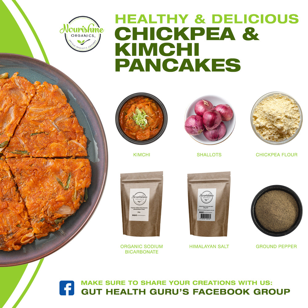 Chickpea & Kimchi Pancakes Recipe Nourishme Organics