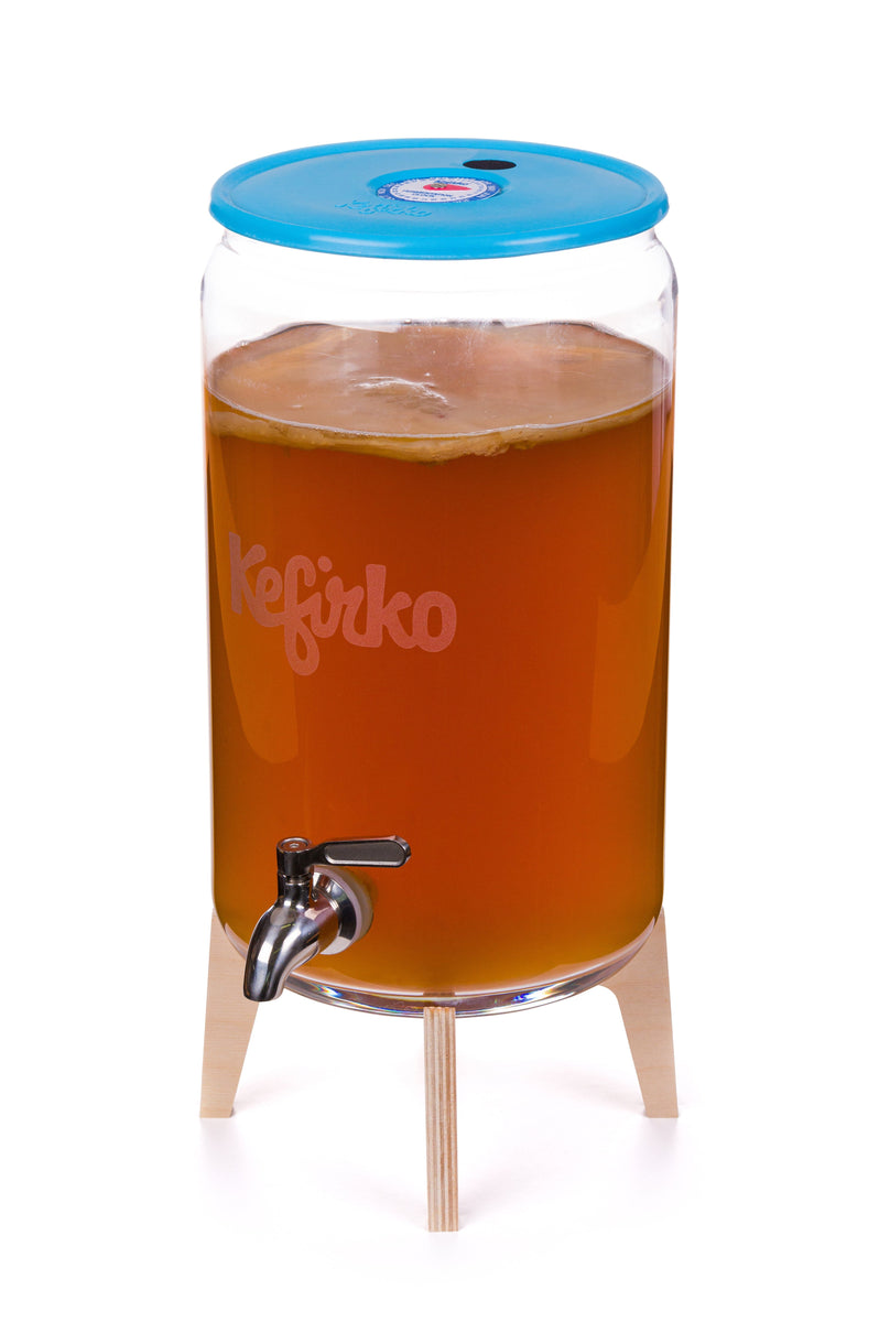 Kefirko Complete Kefir Starter Kit - Water & Milk Fermentation Kit - Easily  Make Kefir at Home (1.4 Litres) (Blue)