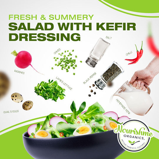 Fresh & Summery Salad with Kefir Dressing