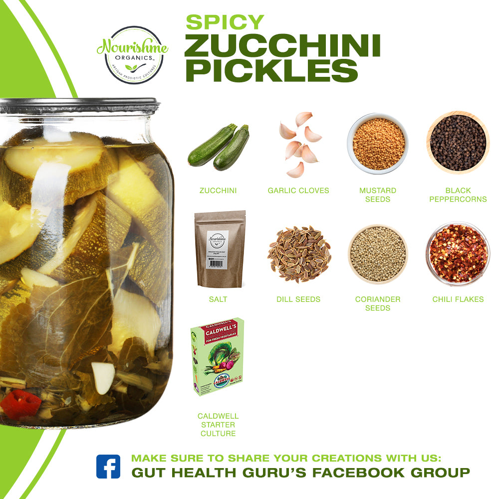 Spicy Zucchini Pickles Nourishme Organics
