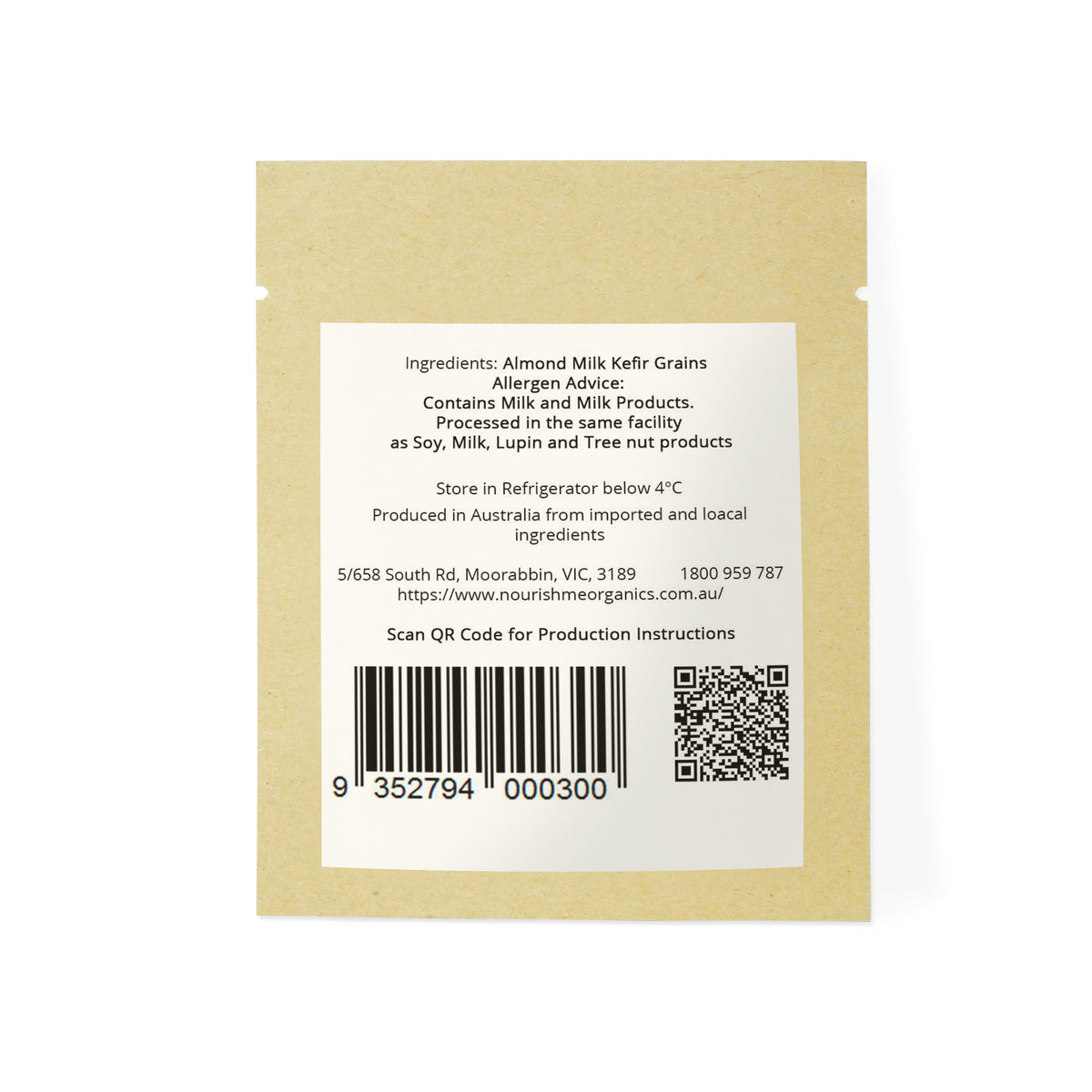 Raw Organic Almond Milk Kefir Grains Nourishme Organics